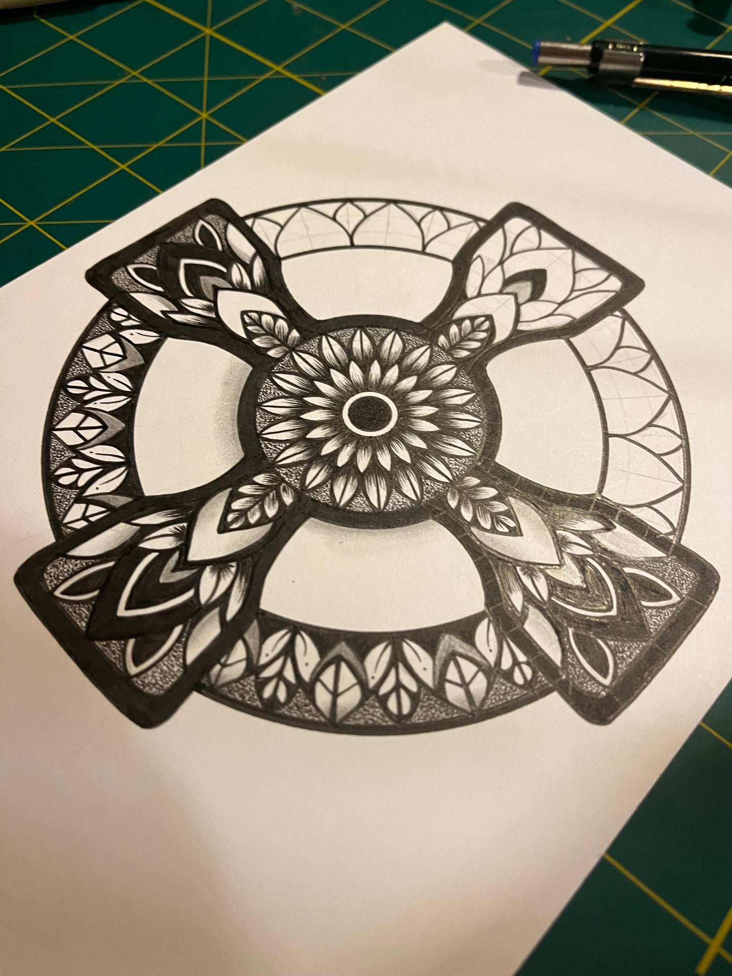 Lagom, Original Hand Drawn A5 Mandala