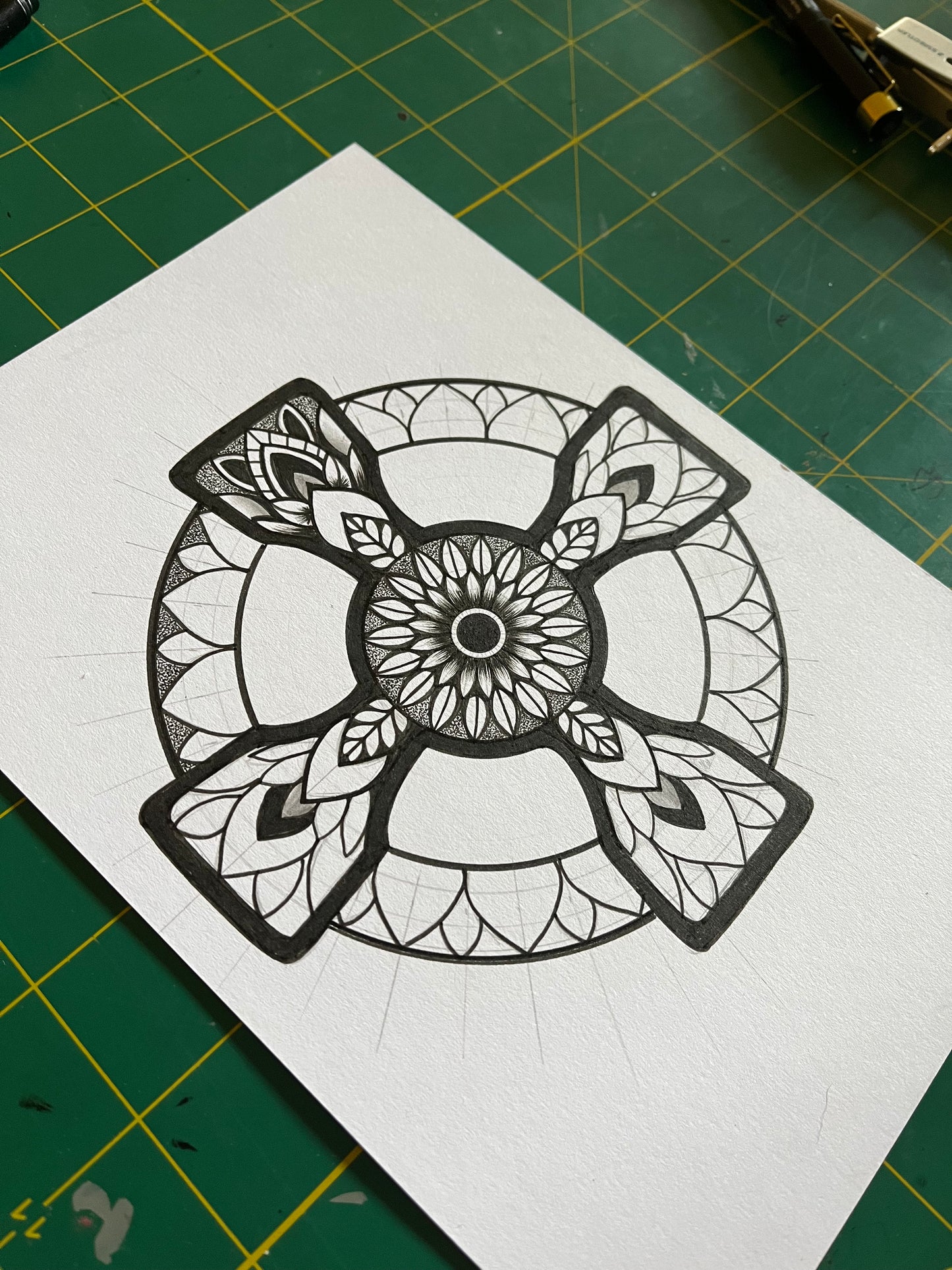 Lagom, Original Hand Drawn A5 Mandala