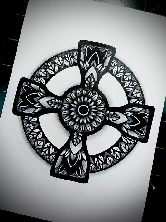 Lagom, Original Hand Drawn A5 Mandala