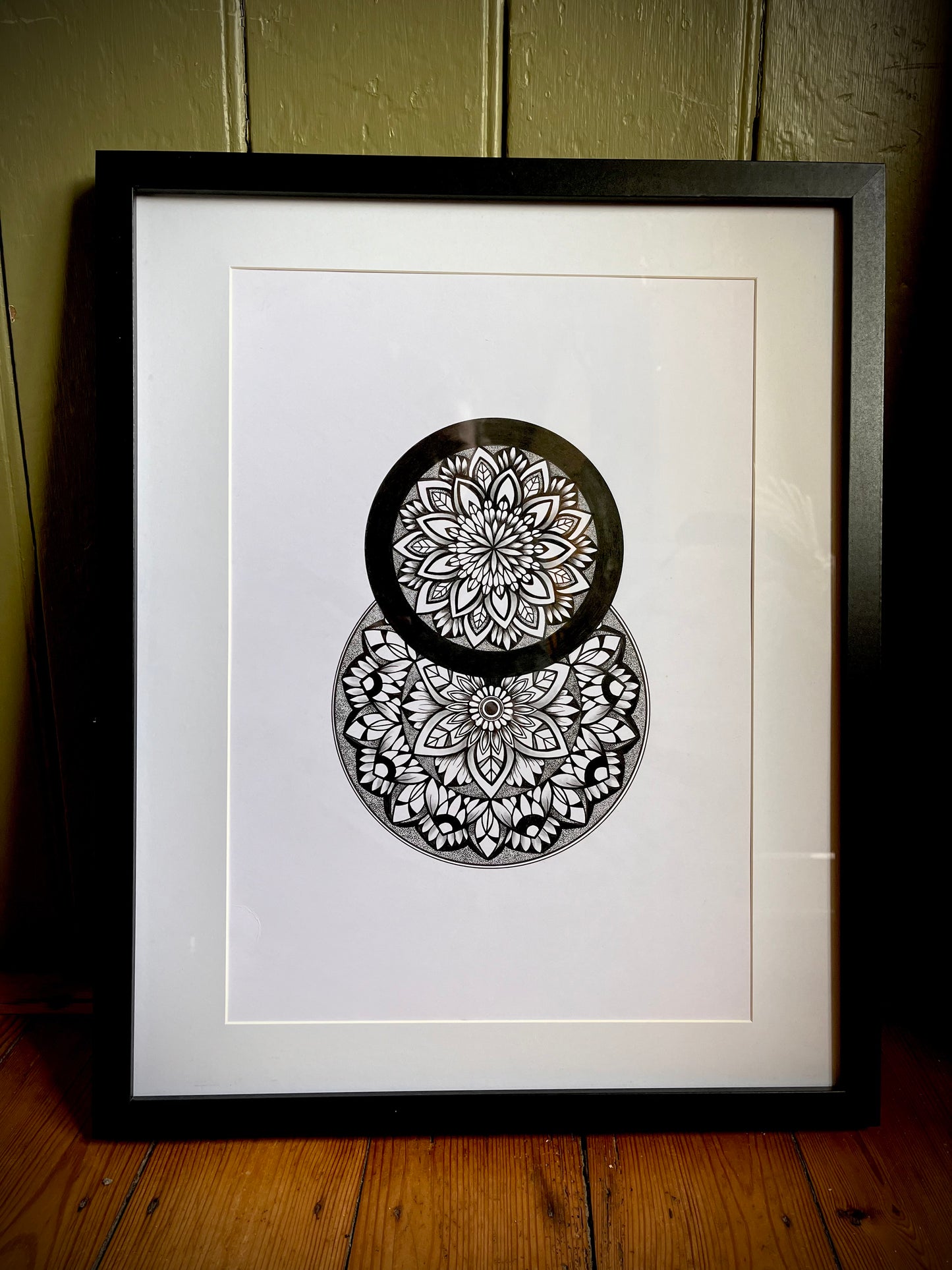 Ukiyo, Original Hand Drawn A3 Mandala