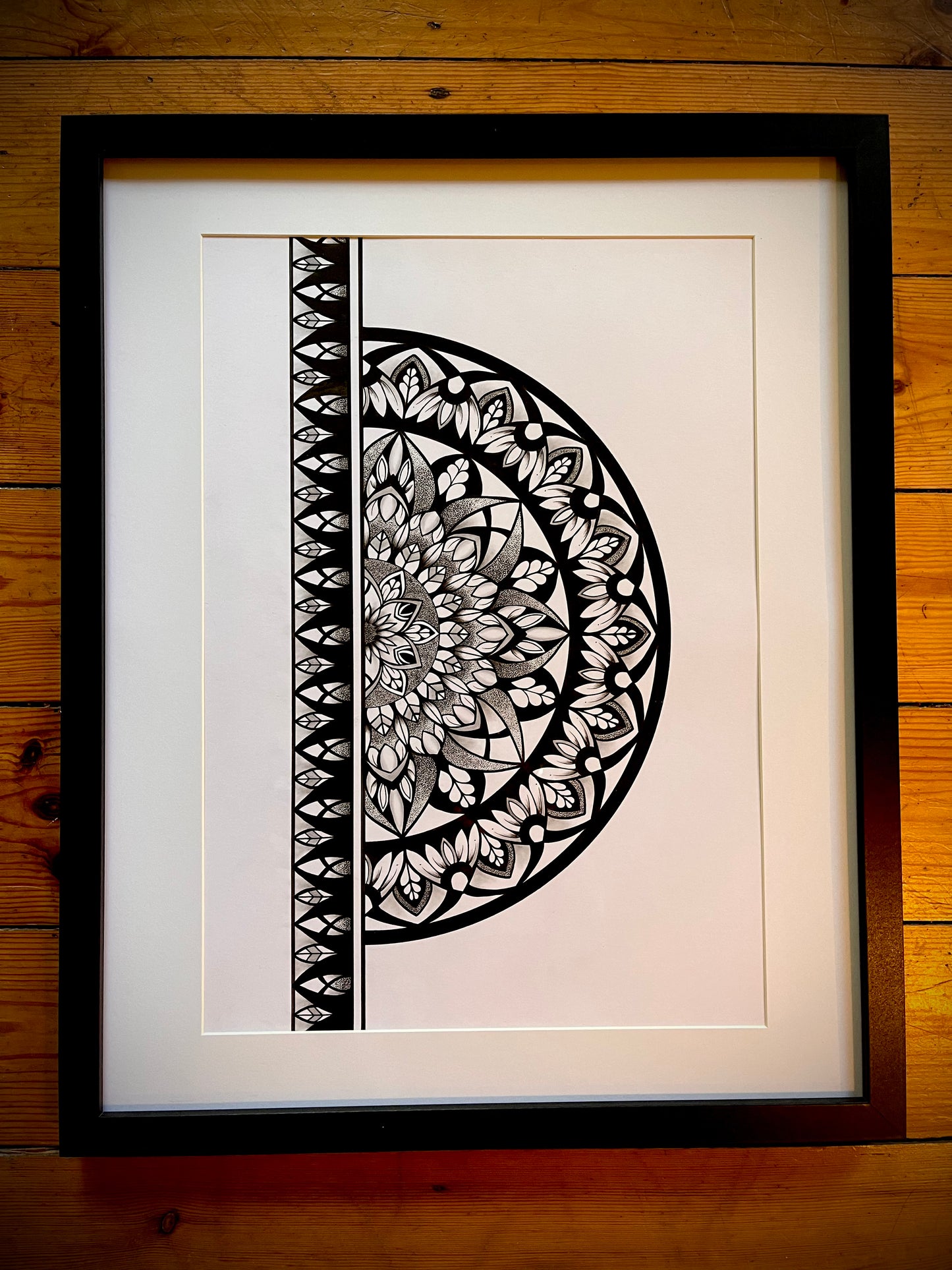 Ikigai, Original Hand Drawn A3 Mandala