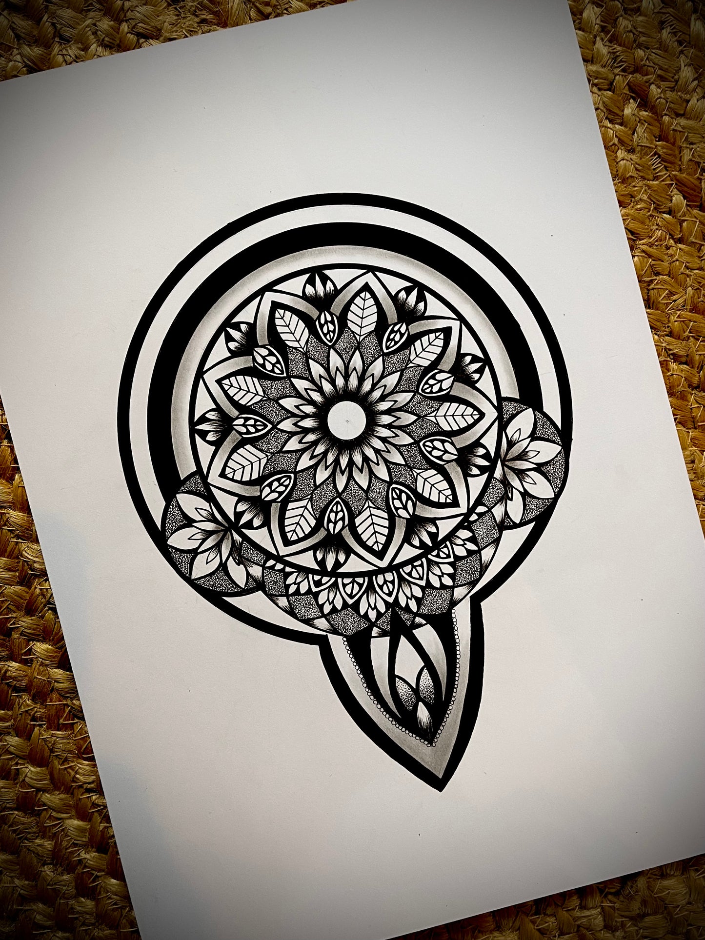 Sophrosyne, Original A4 Hand Drawn Mandala