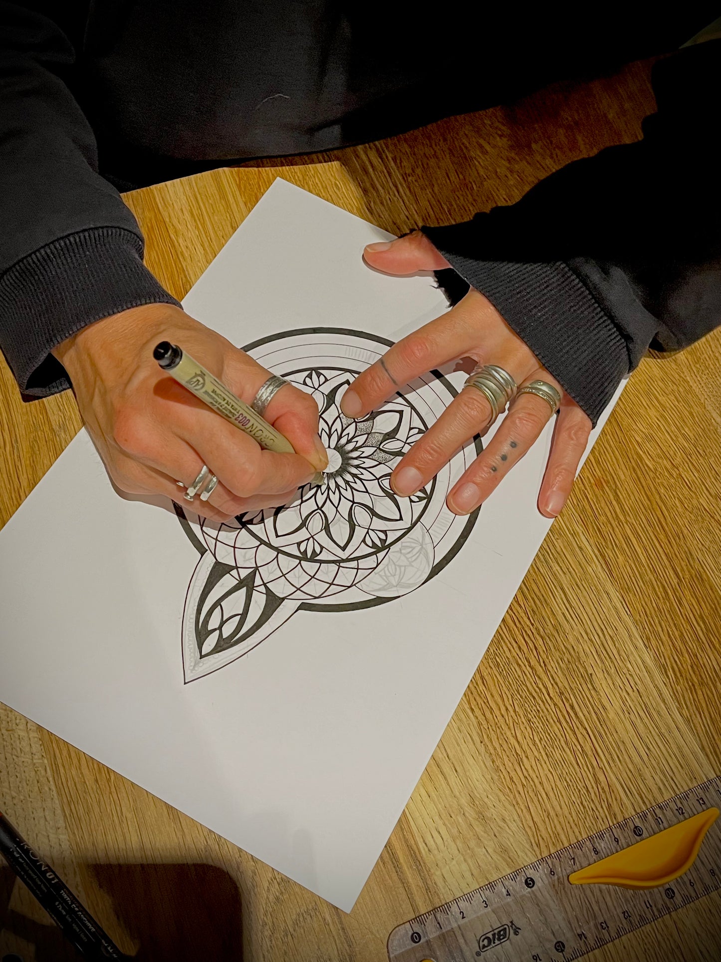 Sophrosyne, Original A4 Hand Drawn Mandala