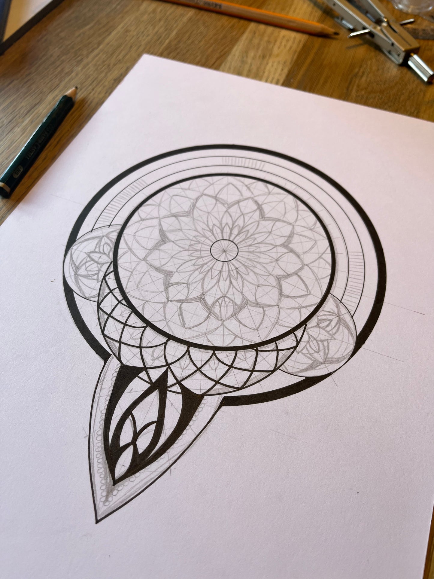 Sophrosyne, Original A4 Hand Drawn Mandala