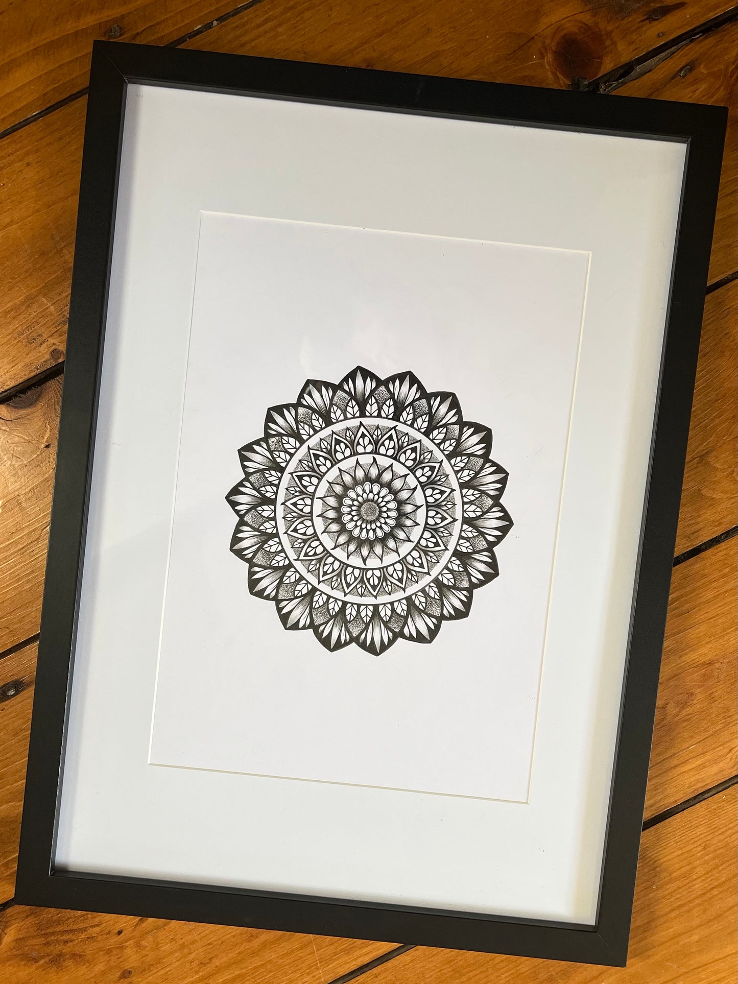 Elysian, Original Hand Drawn A4 Mandala
