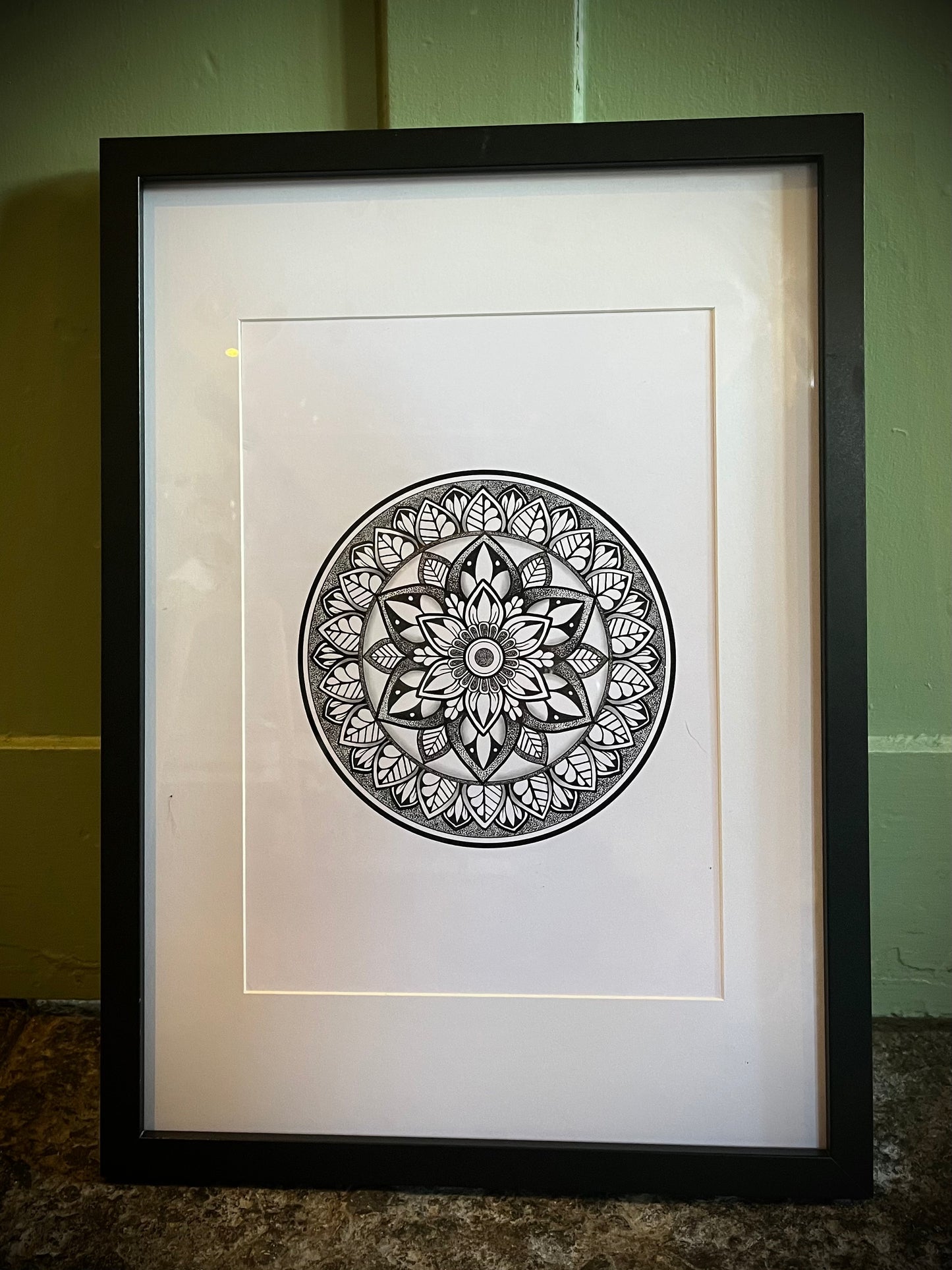 Ethereal, Original Hand Drawn A4 Mandala
