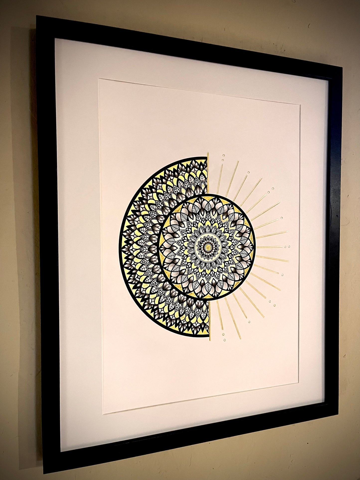 Aurora, Original Hand Drawn A3 Mandala