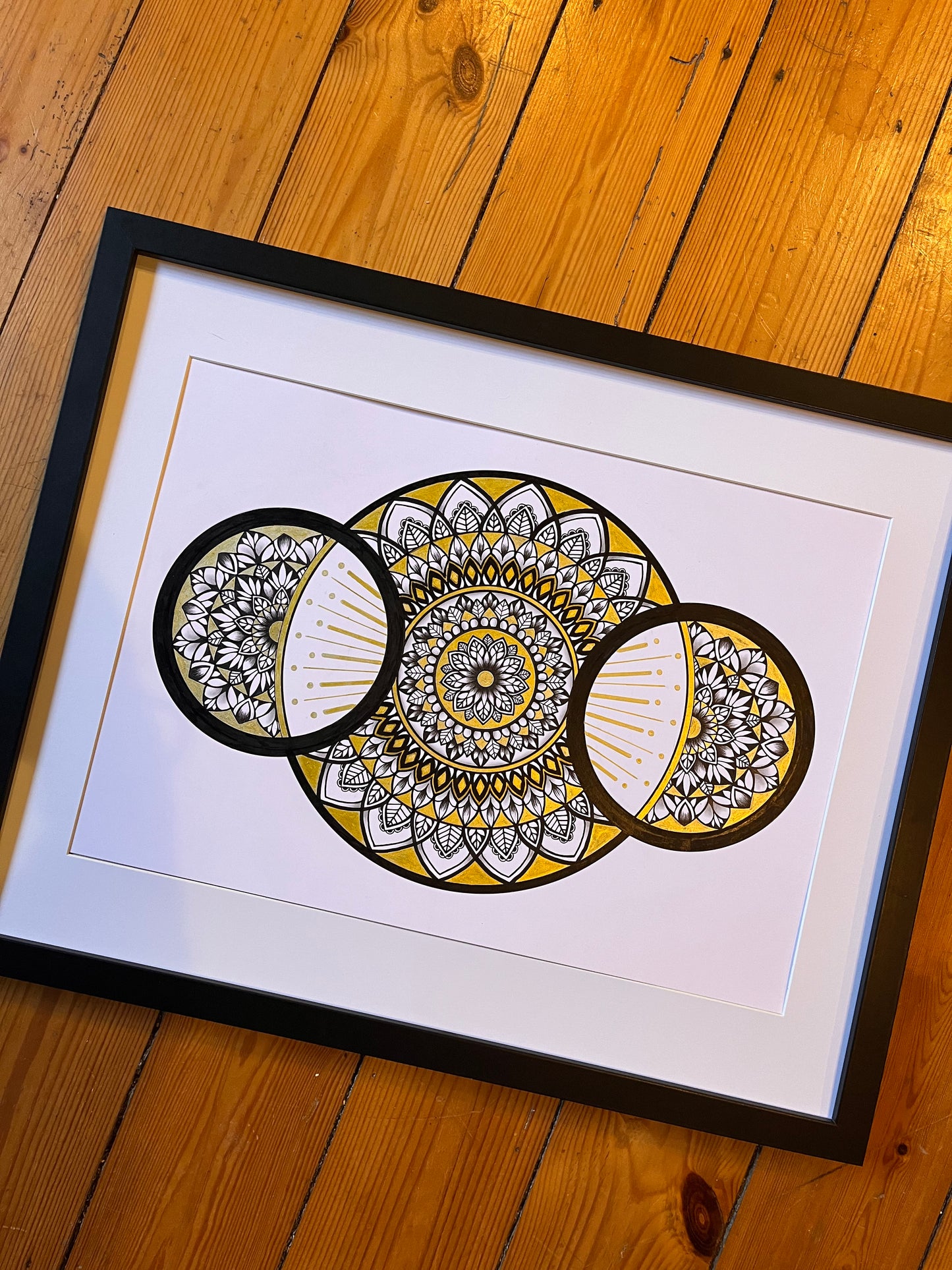 Celestial, Original Hand Drawn A3 Mandala