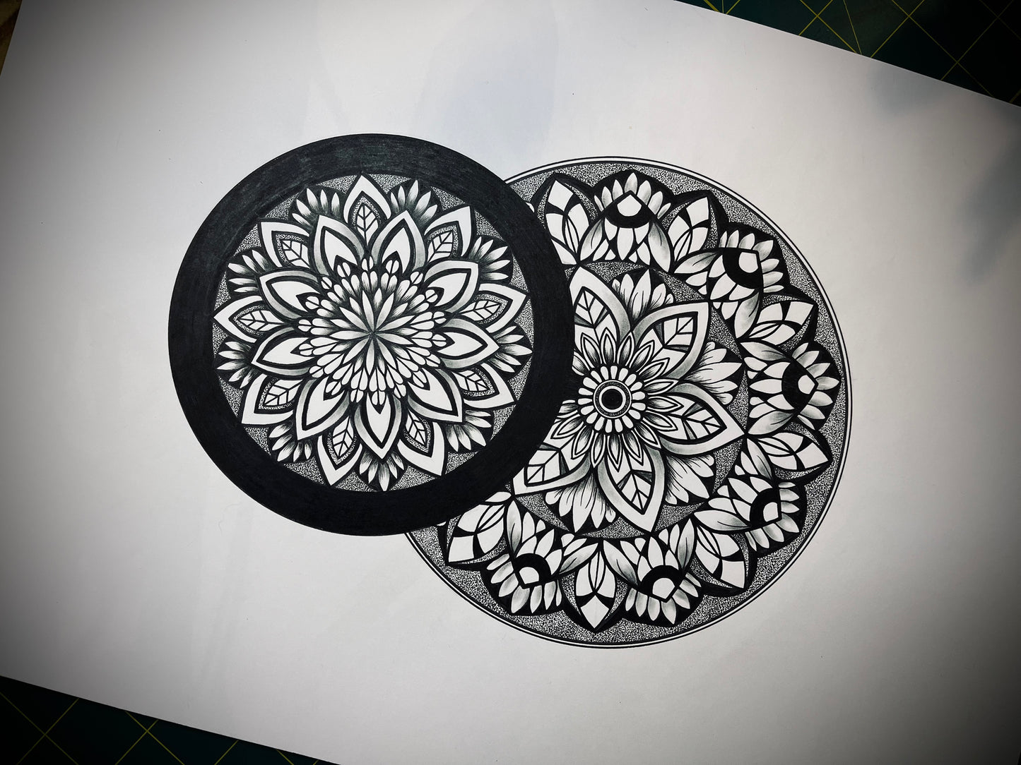 Ukiyo, Original Hand Drawn A3 Mandala