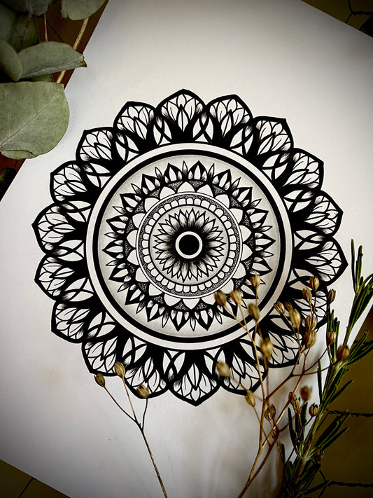 Sonder, Original Hand Drawn A5 Mandala