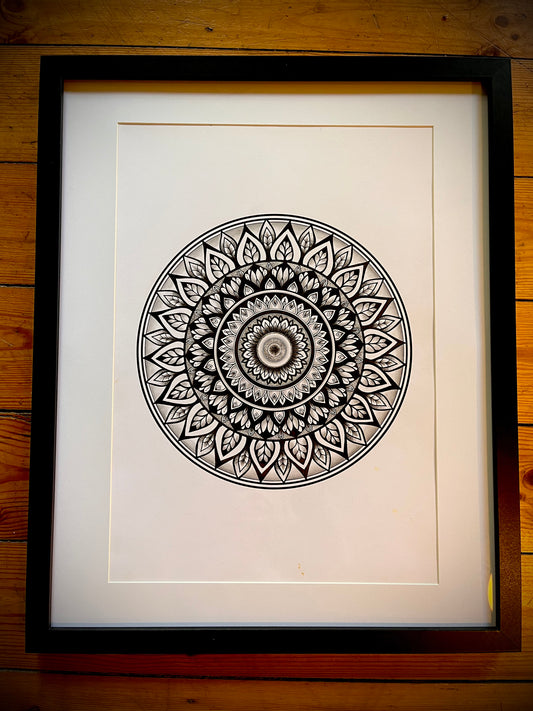 Serenity - Original Hand Drawn A3 Mandala
