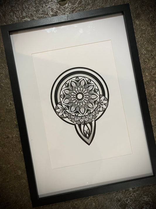 Sophrosyne, Original A4 Hand Drawn Mandala